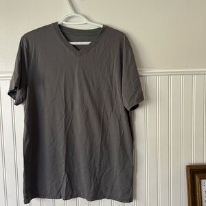 Lululemon Men's Gray V-Neck T-Shirt
